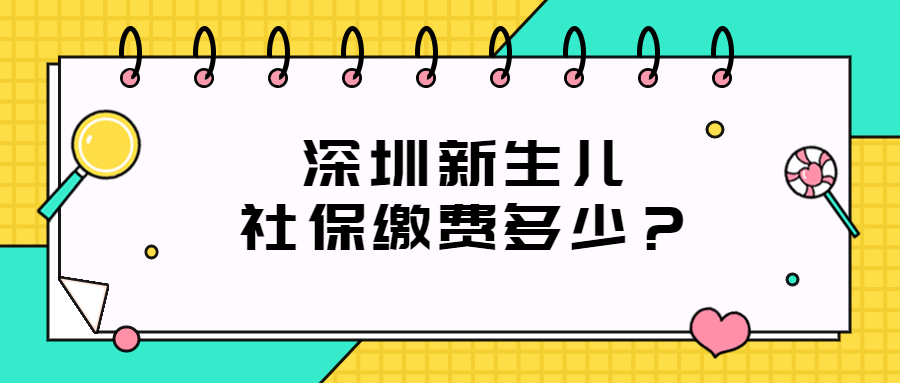 深圳新生儿社保一年缴费多少？